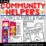 Community Helpers {K-2 Writing Prompts, Headbands, Student