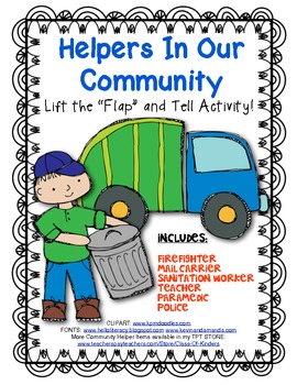 Preview of Community Helpers Lift the Flip Activity! Great for Young Students
