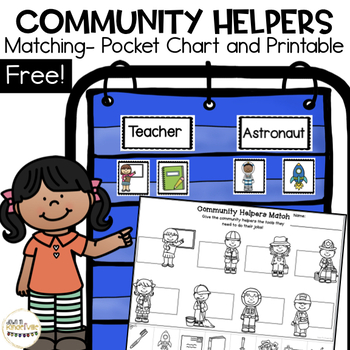 Preview of Community Helpers Match Freebie!