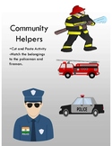 Community Helpers: Match the belongings to the fireman and