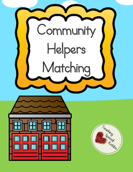 Preview of Community Helpers Matching Adaptive Book/ File Folder Games