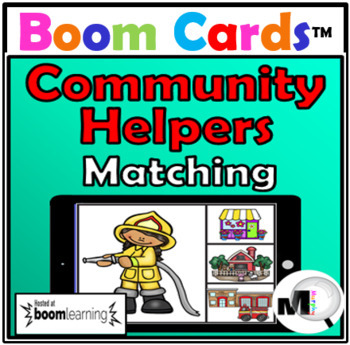 Preview of Community Helpers Boom Cards Distance Learning