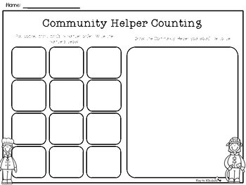 community helpers math activities free by key to kinders