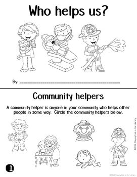 Community Helpers Mini Books and Printables by Staying Cool in the Library