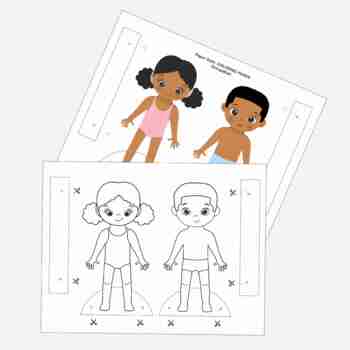 Free Dress Up Paper Dolls Coloring Pages