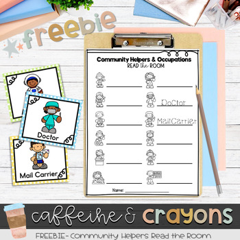 Preview of Community Helpers/Occupation Read the Room FREEBIE