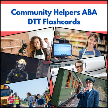 Preview of Community Helpers/Occupations DTT Flashcards