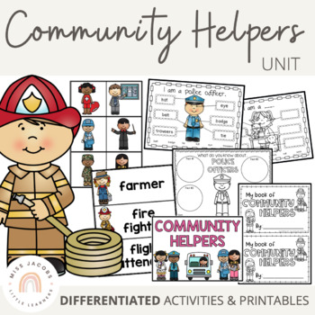 Preview of Community Helpers Thematic Unit | great for fire prevention week