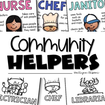 Preview of Community Helpers/Occupations -  Posters and Writing Pages