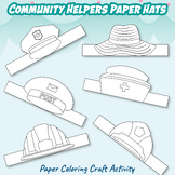 Community Helpers Paper Hats Printable Paper Coloring Craf