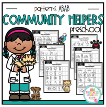 community helpers pattern worksheets no prep by preschool printable