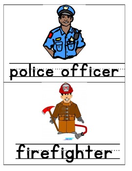 Preview of Community Helpers Pictures & Words