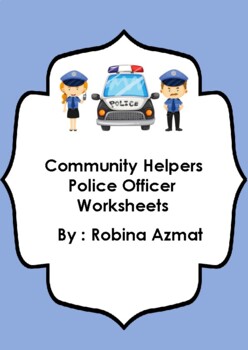 community helpers police officer worksheets by kids education land