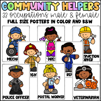 Preview of Community Helpers Posters - Occupations in Our Community