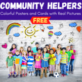 Community Helpers Posters and Cards with Real Pictures FREE