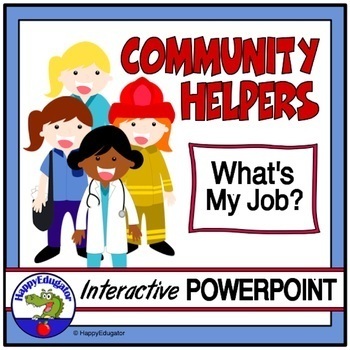 Preview of Community Helpers PowerPoint Guessing Game - What's My Job