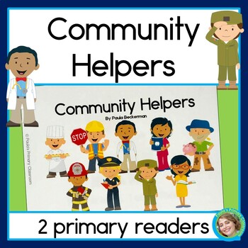 Preview of Community Helpers Guided Reading Book and Vocabulary Posters | Careers