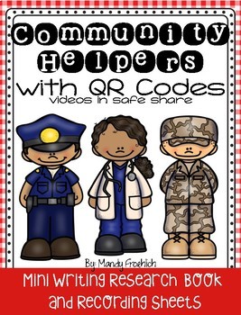 Preview of Community Helpers QR Code Nonfiction Research