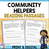 Community Helpers Reading Comprehension Passages - Print &