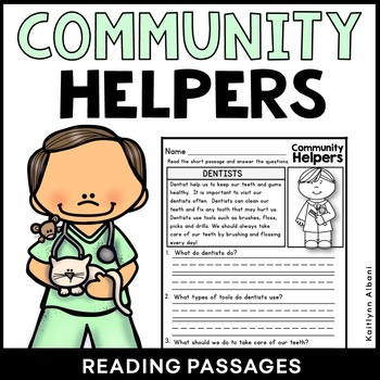 Preview of Community Helpers Reading Comprehension Passages