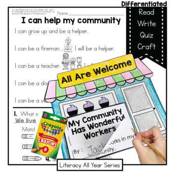 Preview of Community Helpers - Reading, Fluency, Writing, and Craft