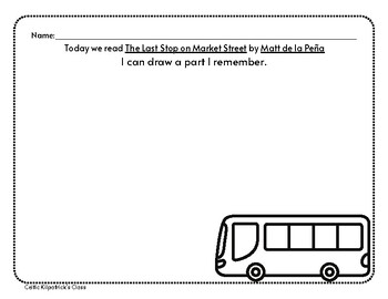 Preview of Community Helpers Reading Response - Bus Drivers