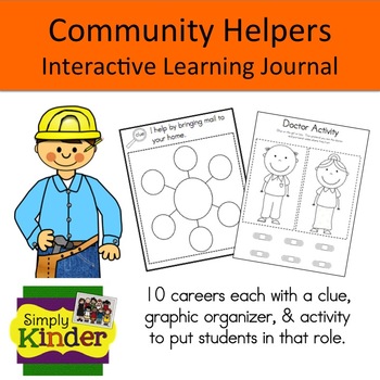 Preview of Community Helpers Interactive Book