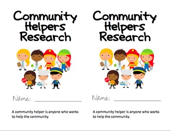 Preview of Community Helpers Research Booklet
