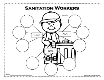 Community Helpers: Sanitation Workers Writing Mini Unit by