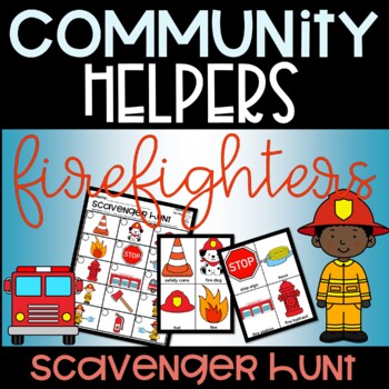Preview of Community Helpers Scavenger Hunt about Firefighters