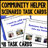 Community Helpers Scenario Task Cards Set for Special Educ