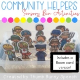 Community Helpers Sensory Bin Activity and Boom cards
