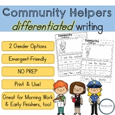 Community Helpers | Sentence Building Writing | Pre-K & Ki