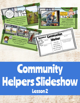 Preview of Community Helpers Slideshow- Lesson 2 (Outdoor Helpers)