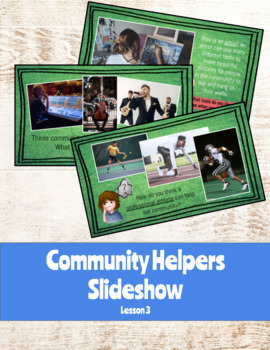Preview of Community Helpers Slideshow- Lesson 3 (Arts and Entertainment)