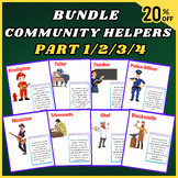 Community Helpers Social Studies Bundle, partes 1/2/3/4 -C