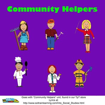 Preview of Community Helpers Song