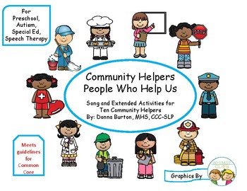 Preview of Community Helpers  Song and Activities