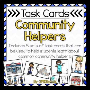 Preview of Community Helpers Task Box Activities