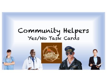 Preview of Community Helpers Task Cards