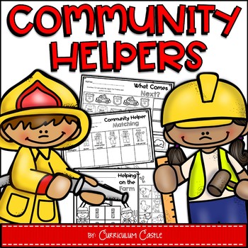 Preview of Community Helpers Thematic Unit: Activities and Printables