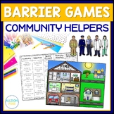 Community Helpers Barrier Games Speech Therapy - Speaking 