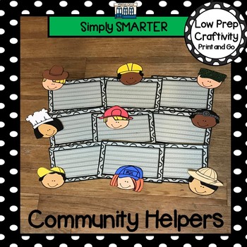 Preview of Community Helpers Themed Cut and Paste Writing Craftivity