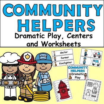 Preview of Community Helpers Week - Dramatic Play, Worksheets, Activities and More!