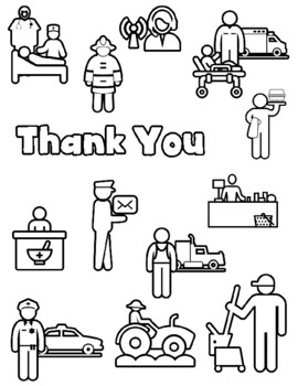 printable coloring pages community workers images