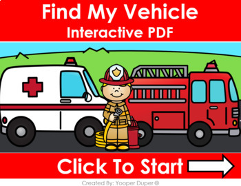 Preview of Community Helpers What Do I Drive? Interactive PDFs for Distance Learning