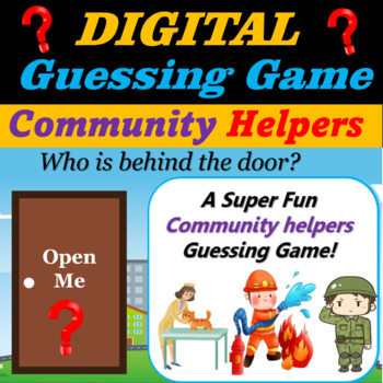 Preview of Community Helpers- Who Am I? Digital Guessing Game| Virtual Fun Friday Games