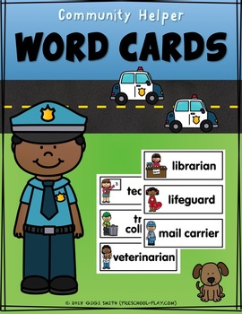 Preview of Community Helper Word Cards
