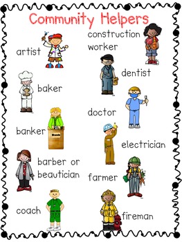 Community Helpers Word Lists and Word Wall Cards by Robynn Dr | TpT