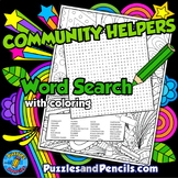 Community Helper Wordsearch Teaching Resources | TPT